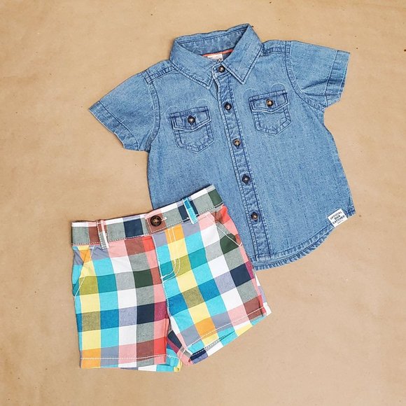 Carter's 2-Pc. Shirt & Shorts Set 6M Blue - Picture 10 of 15